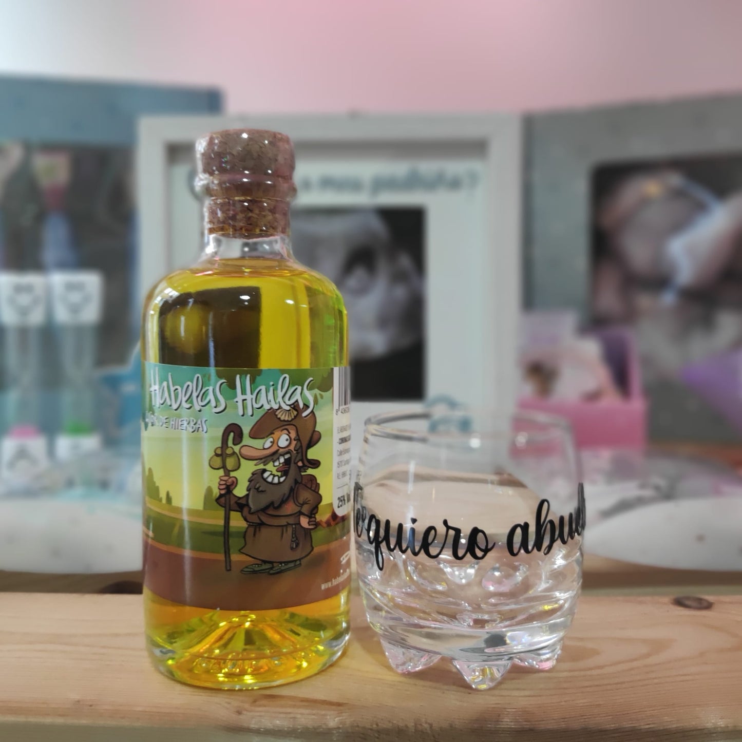 Pack licor y vaso de chupito