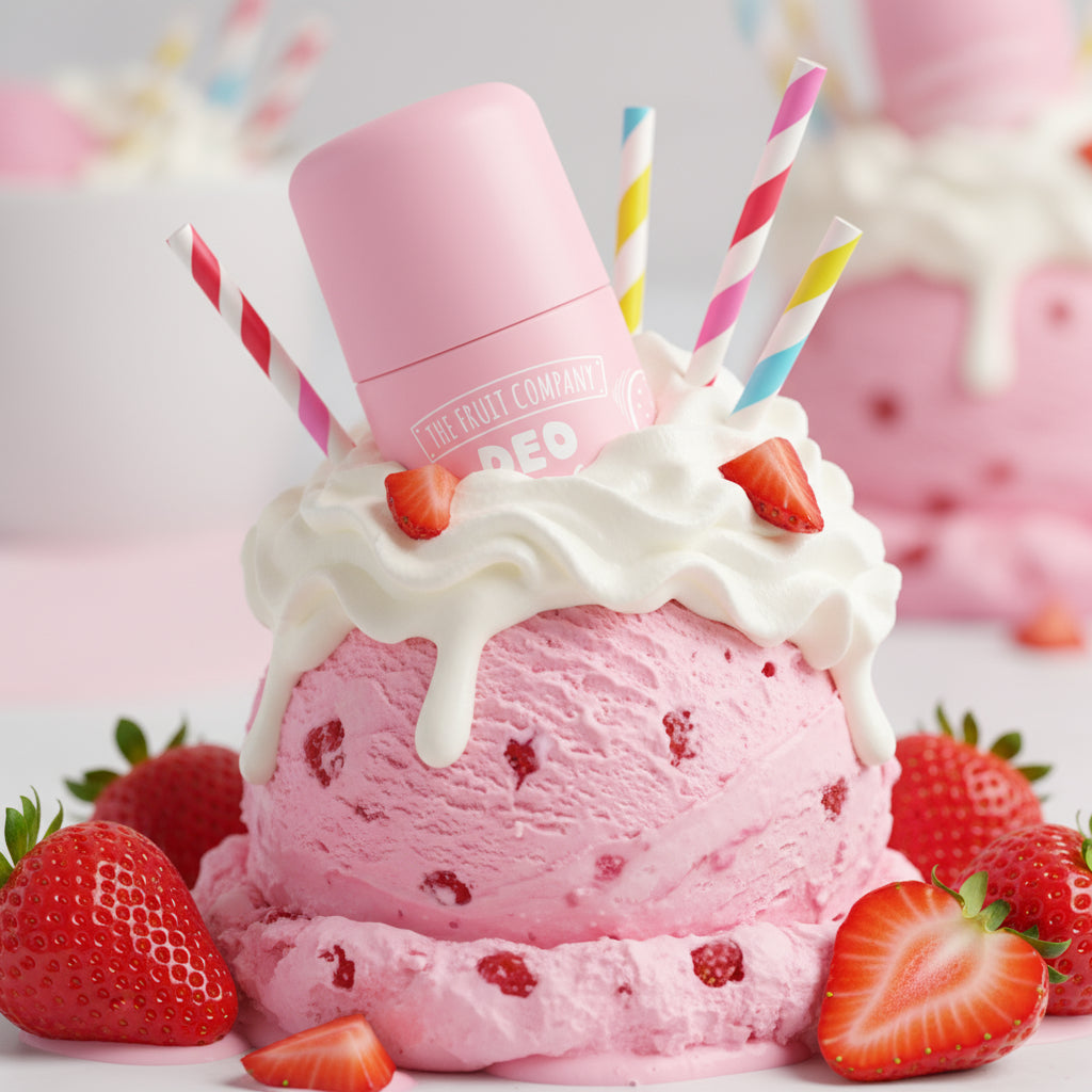 Roll-on - Fresa y nata antitransparente