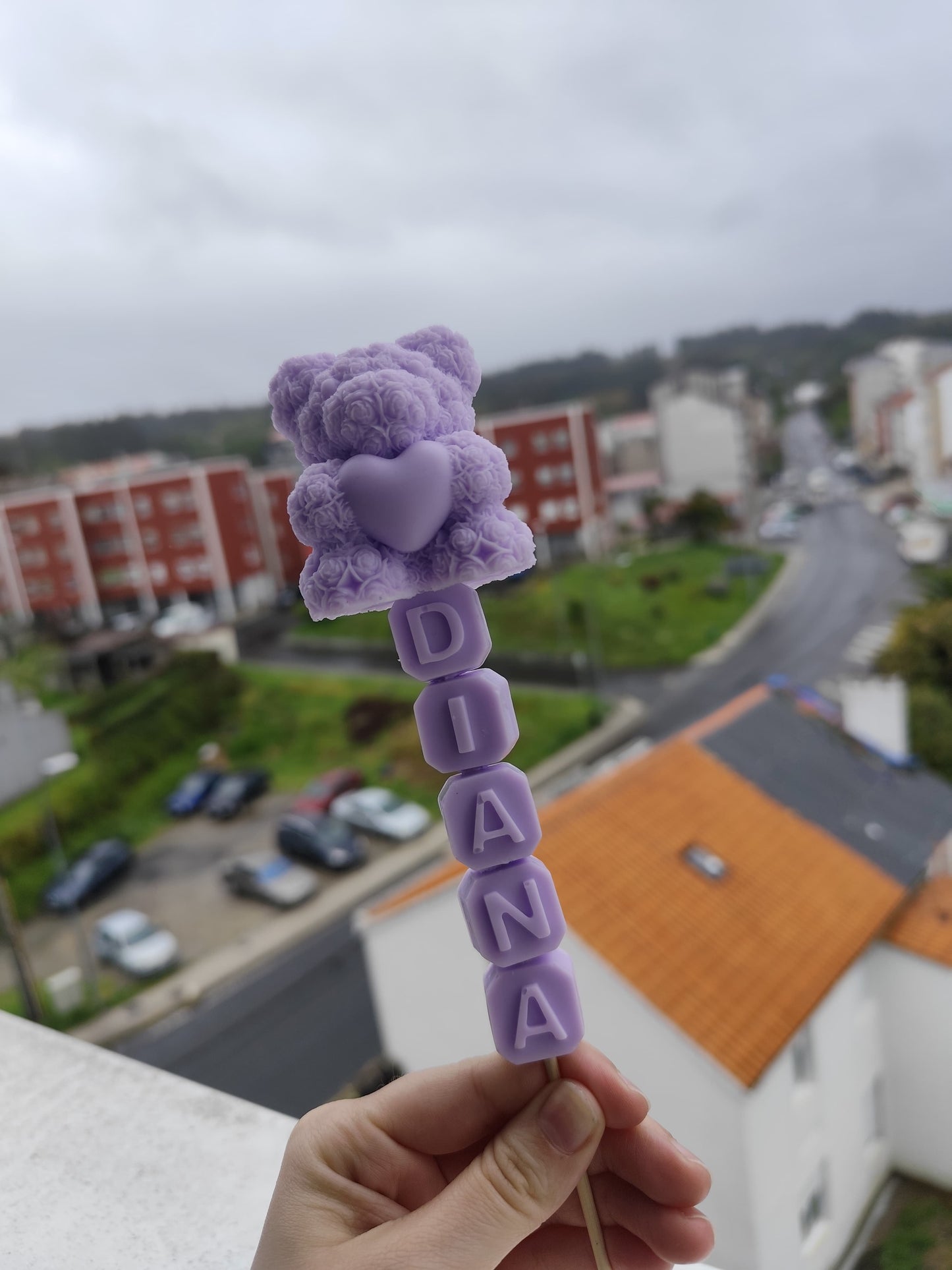 Brocheta nombre y oso