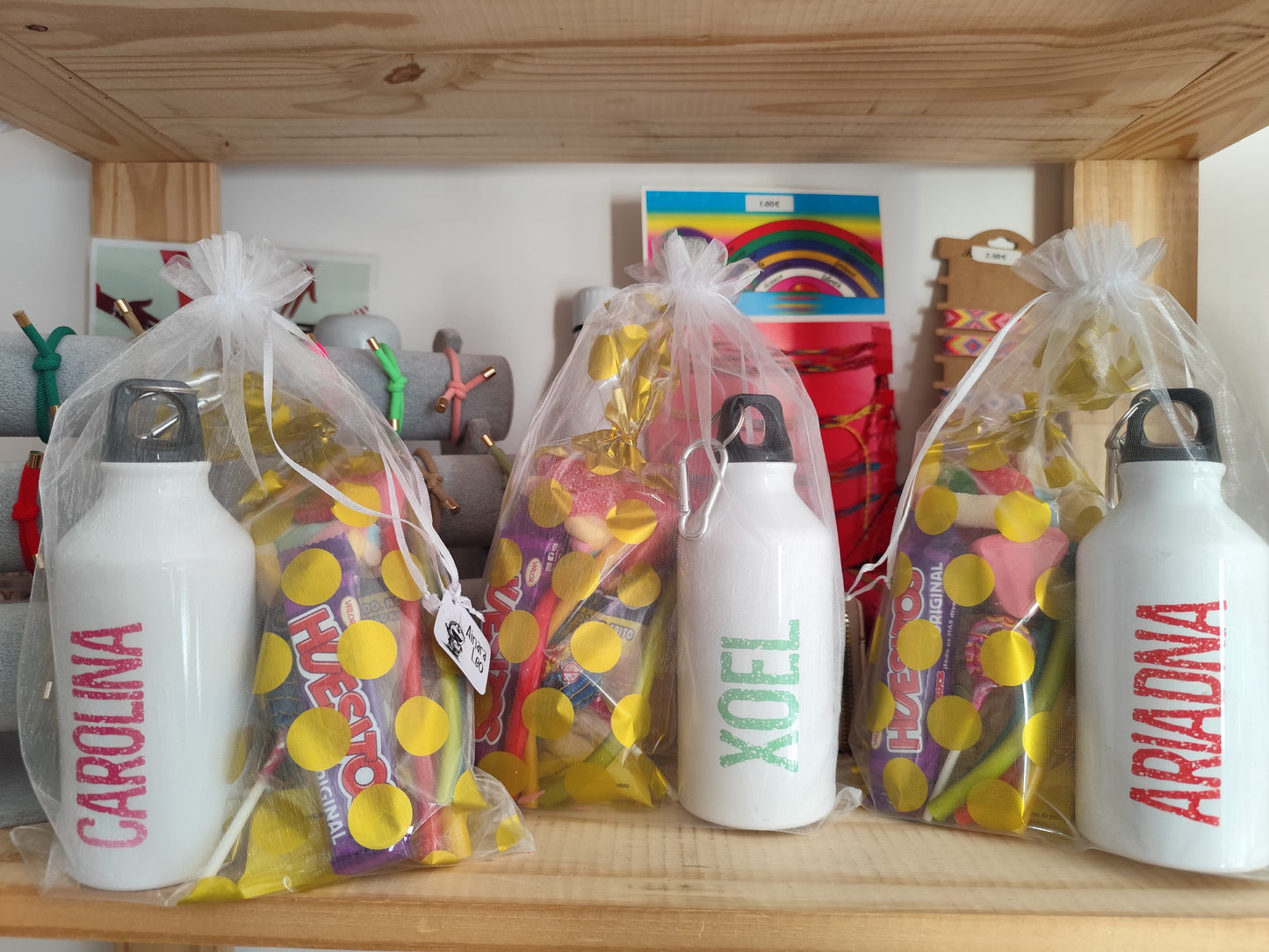 Cantimplora y bolsa de chuches