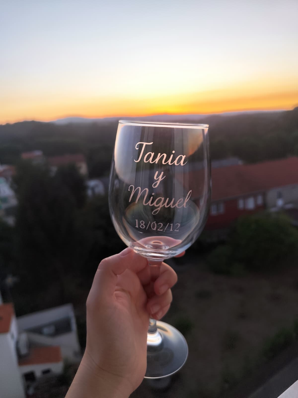 Copa de vino personalizada