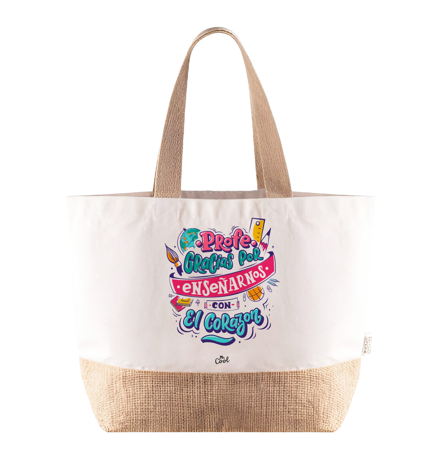 Bolsa Playa – Profe gracias por enseñarnos con el corazón