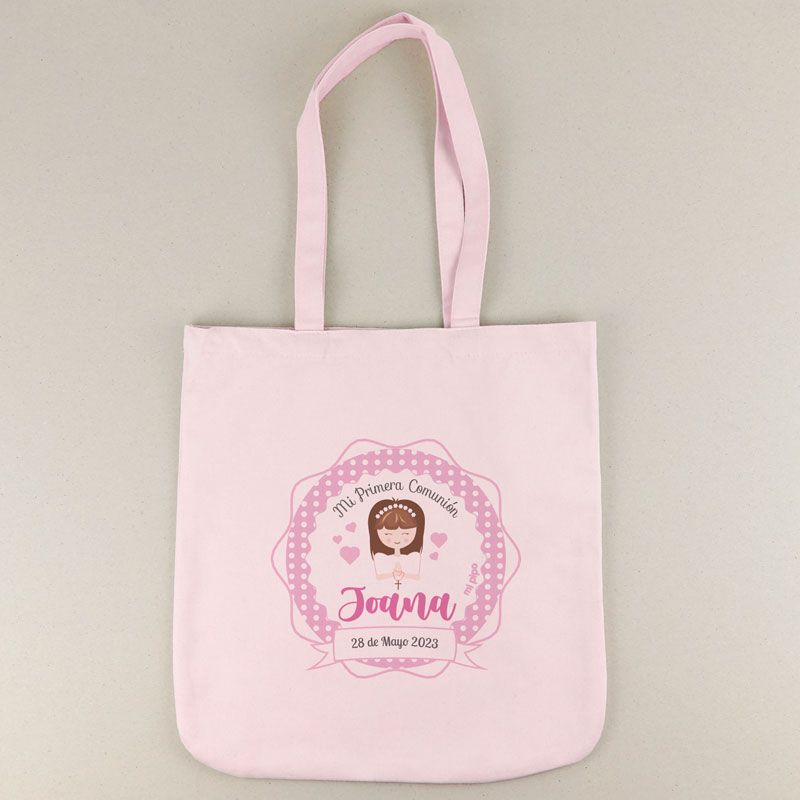 Bolso Algodón Rosa Comunión Niña
