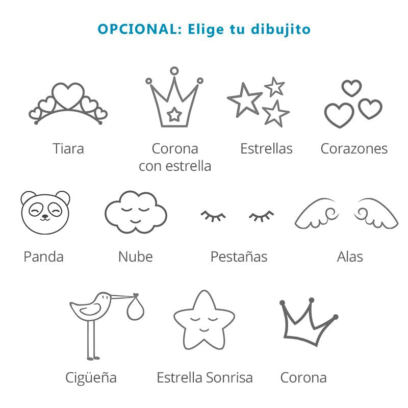 Manta personalizada con nombre y dibujo