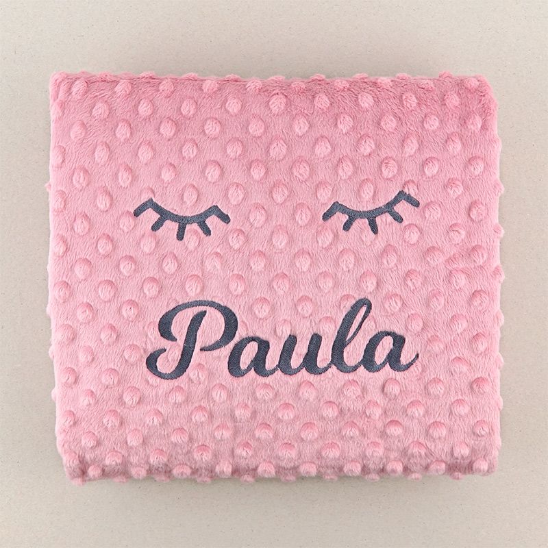 Manta personalizada con nombre y dibujo