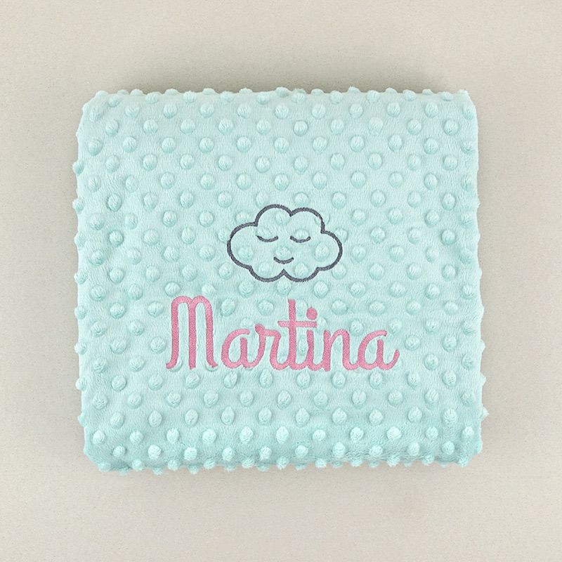 Manta personalizada con nombre y dibujo