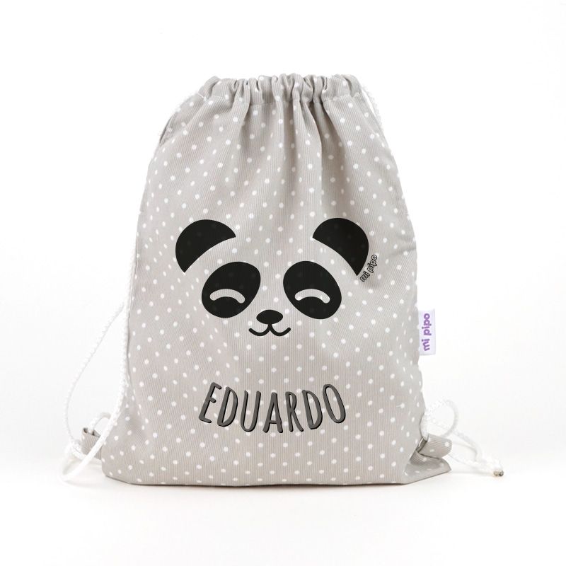 Petate Panda gris
