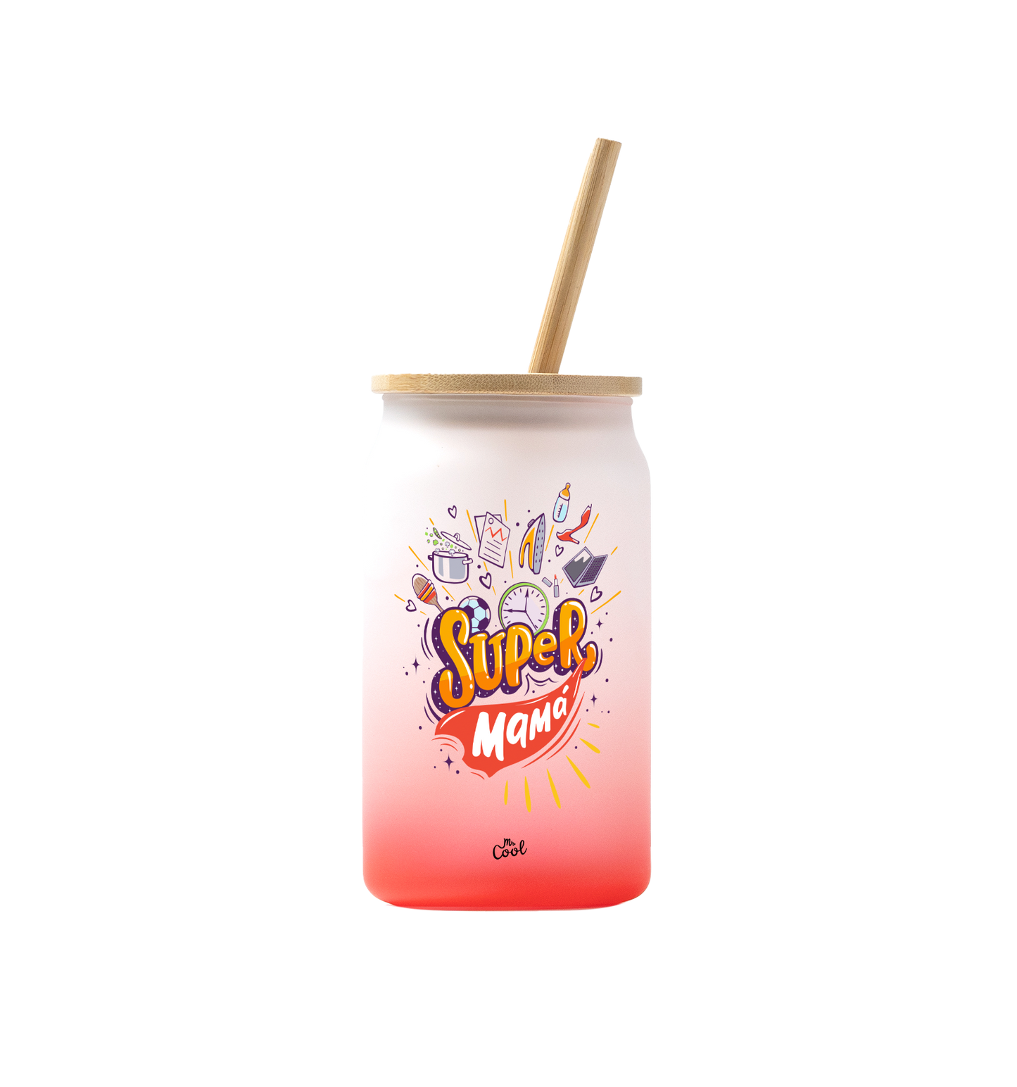 Vaso de cristal – Super mamá