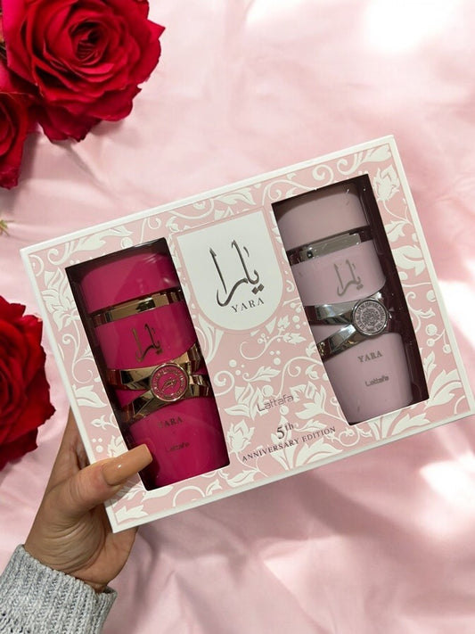 Pack Lattafa Yara 5 Aniversario: Yara Rosa 100ml + Yara Candy 100ml