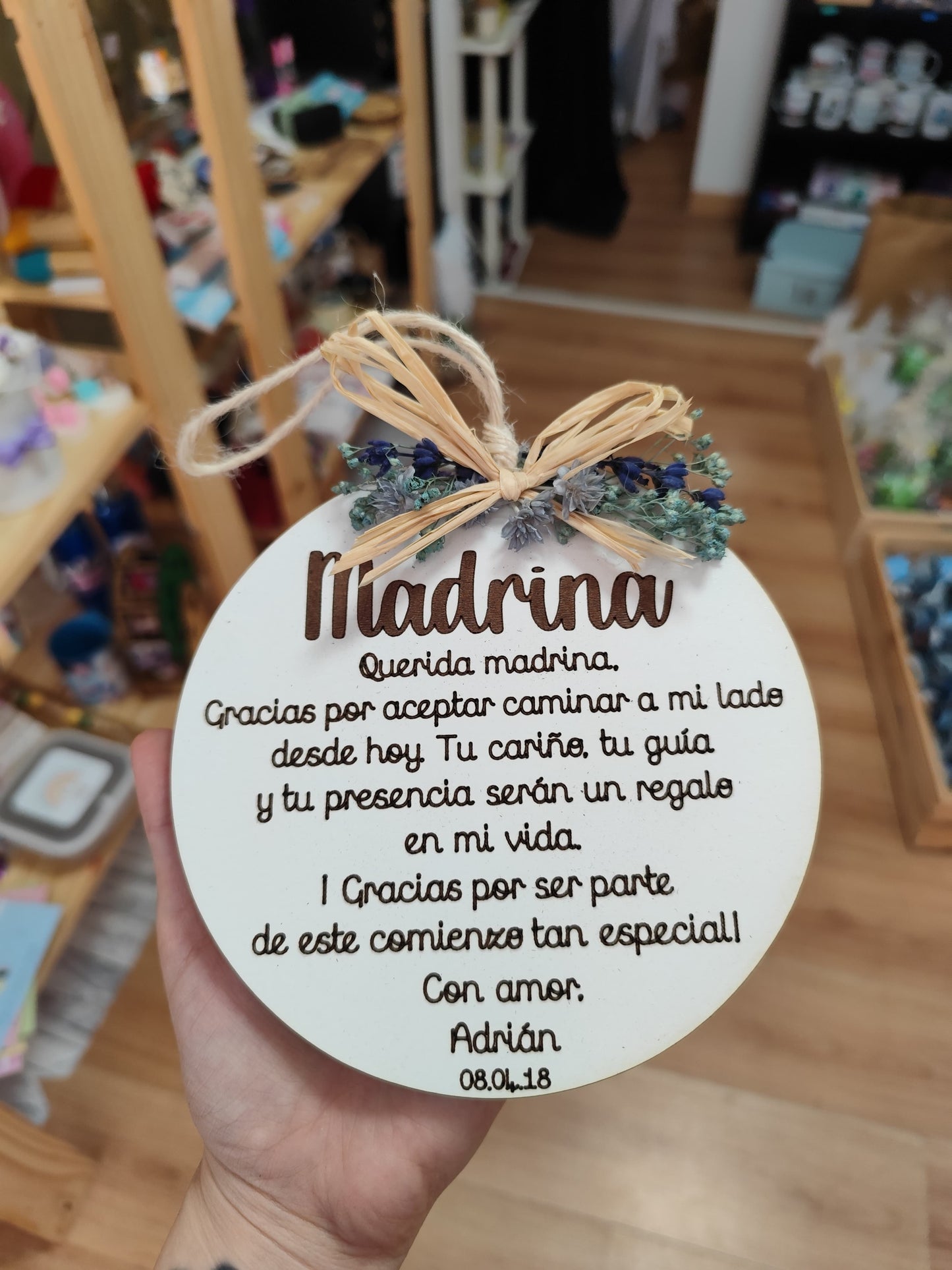Placa de agradecimiento