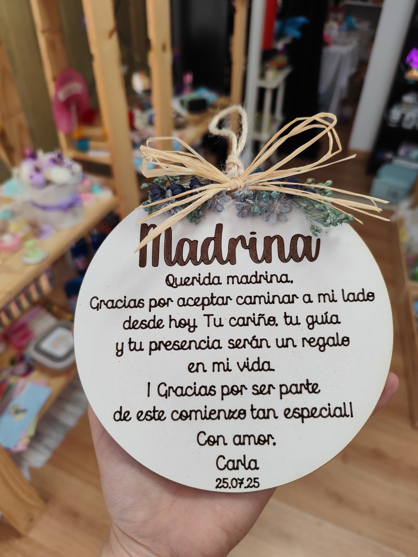Placa de agradecimiento