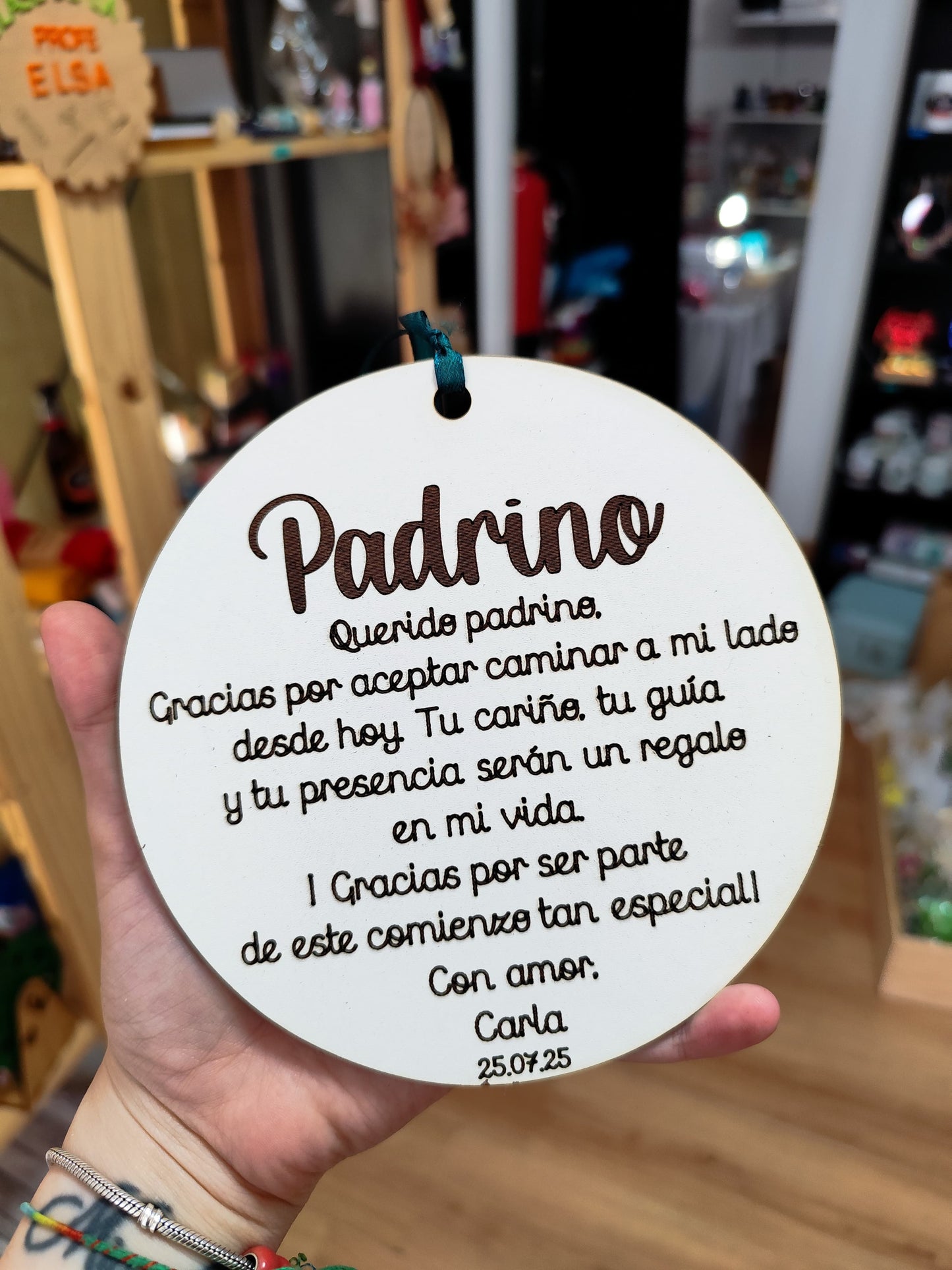 Placa de agradecimiento