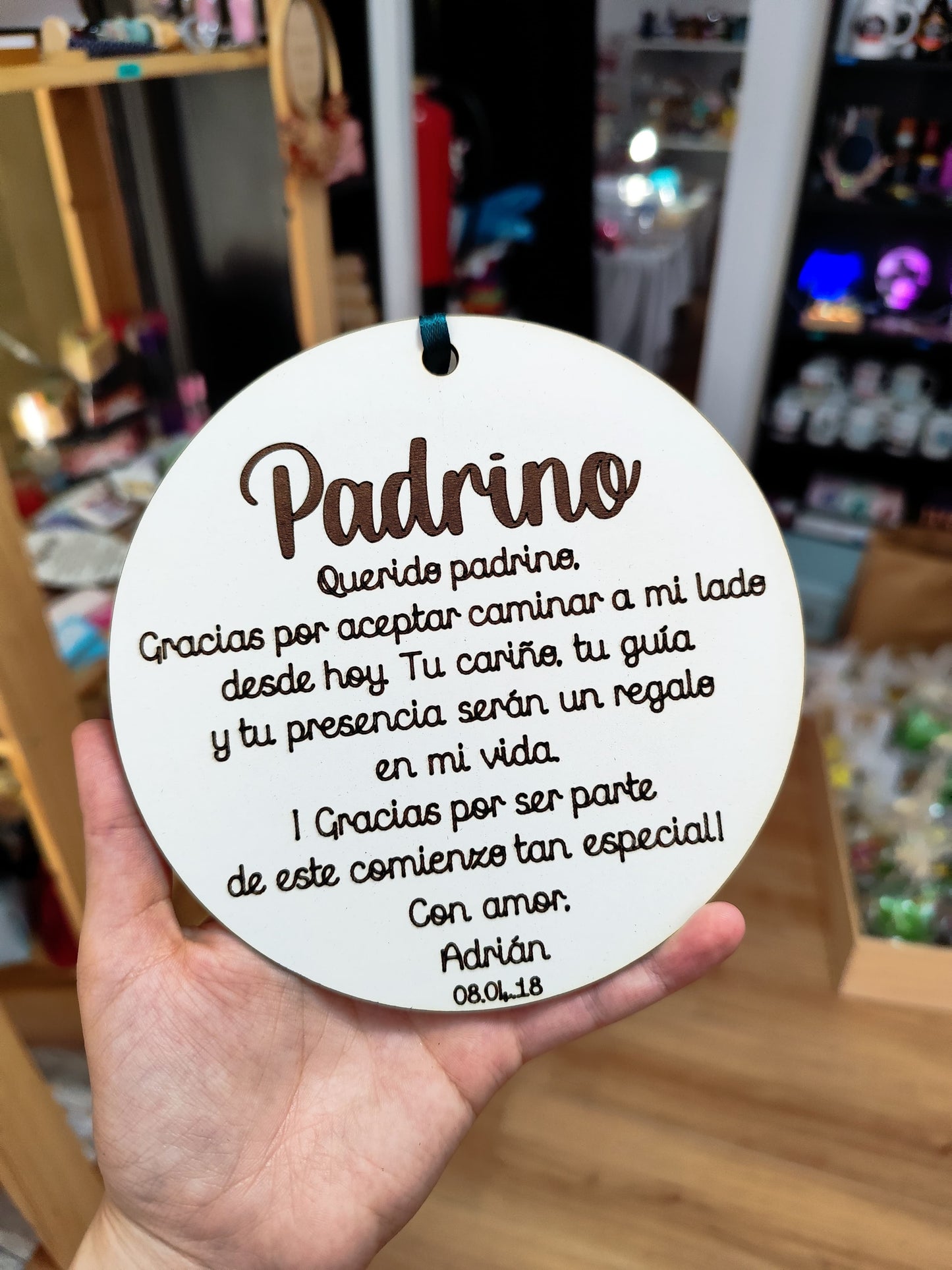 Placa de agradecimiento