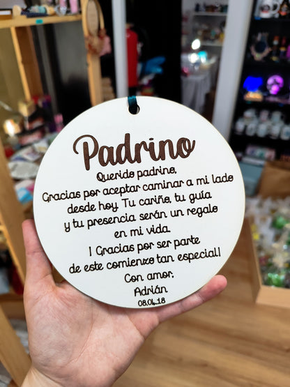 Placa de agradecimiento