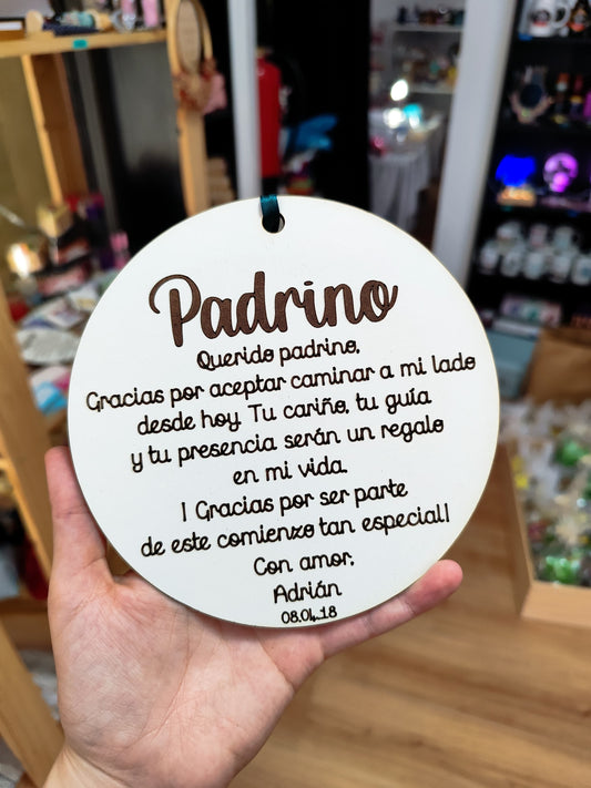 Placa de agradecimiento