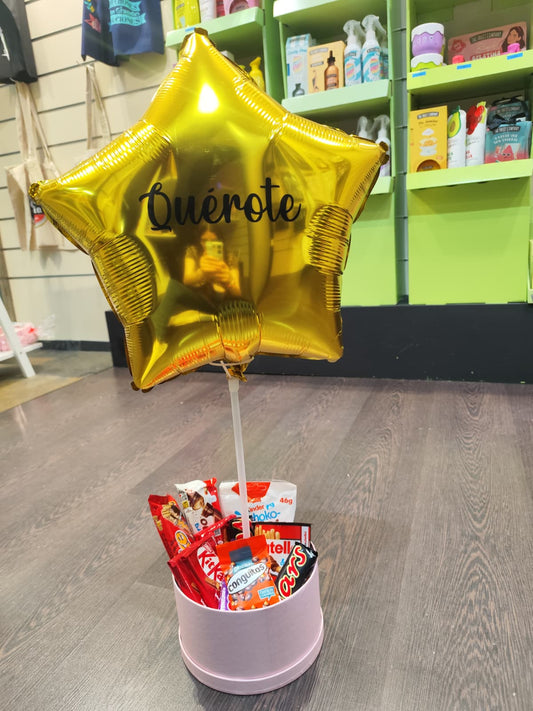 Caja de chuches con globo