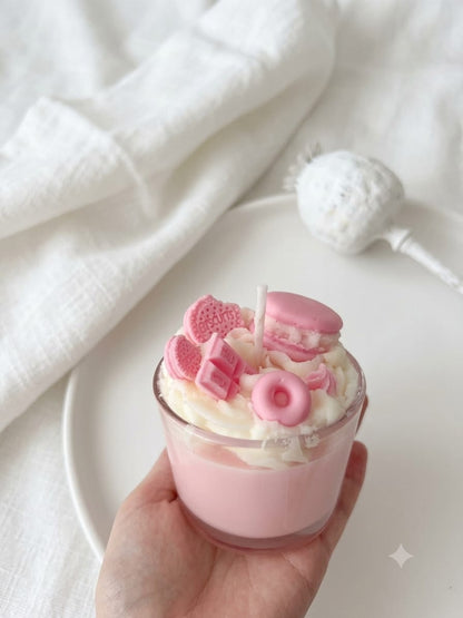 Vela de postre - Piruleta de corazón