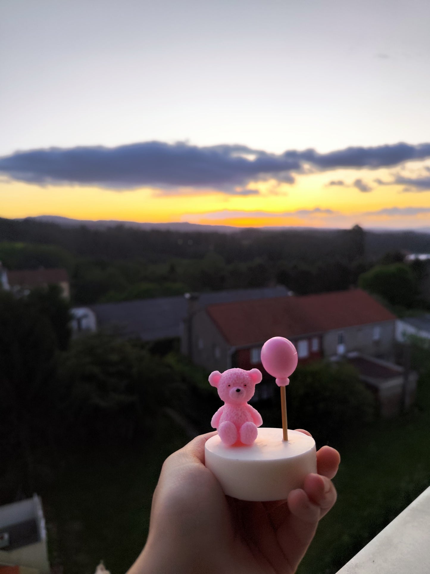 Jabón oso y globo