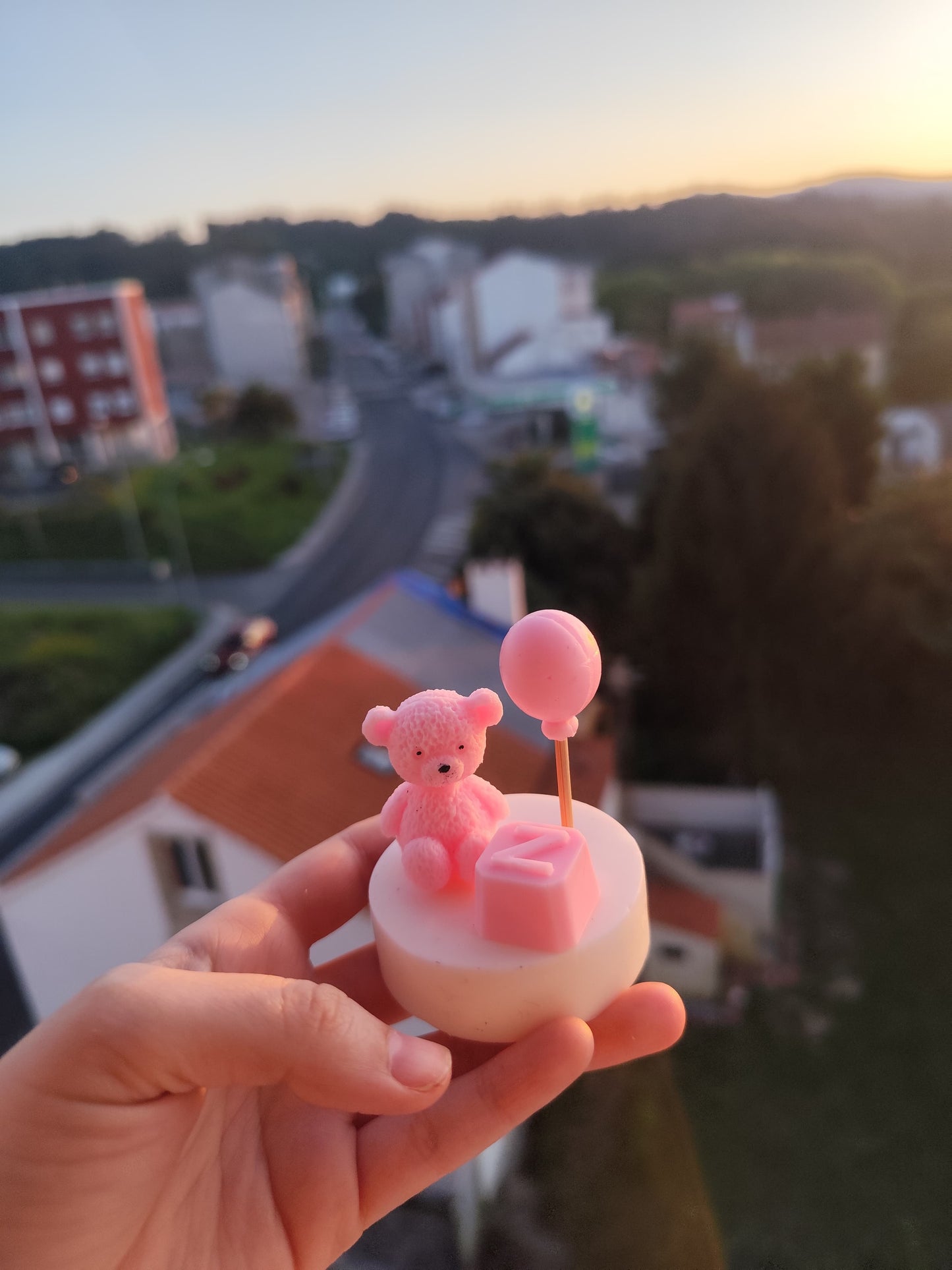 Jabón oso y globo