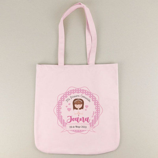Bolso Algodón Rosa Comunión Niña