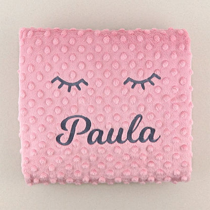 Manta personalizada con nombre y dibujo