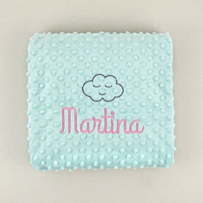 Manta personalizada con nombre y dibujo