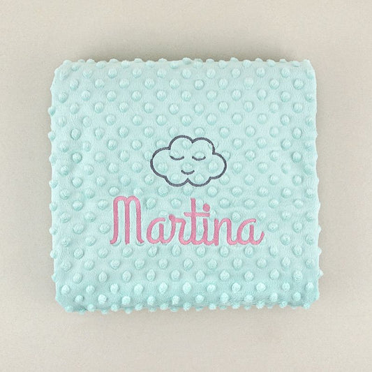 Manta personalizada con nombre y dibujo