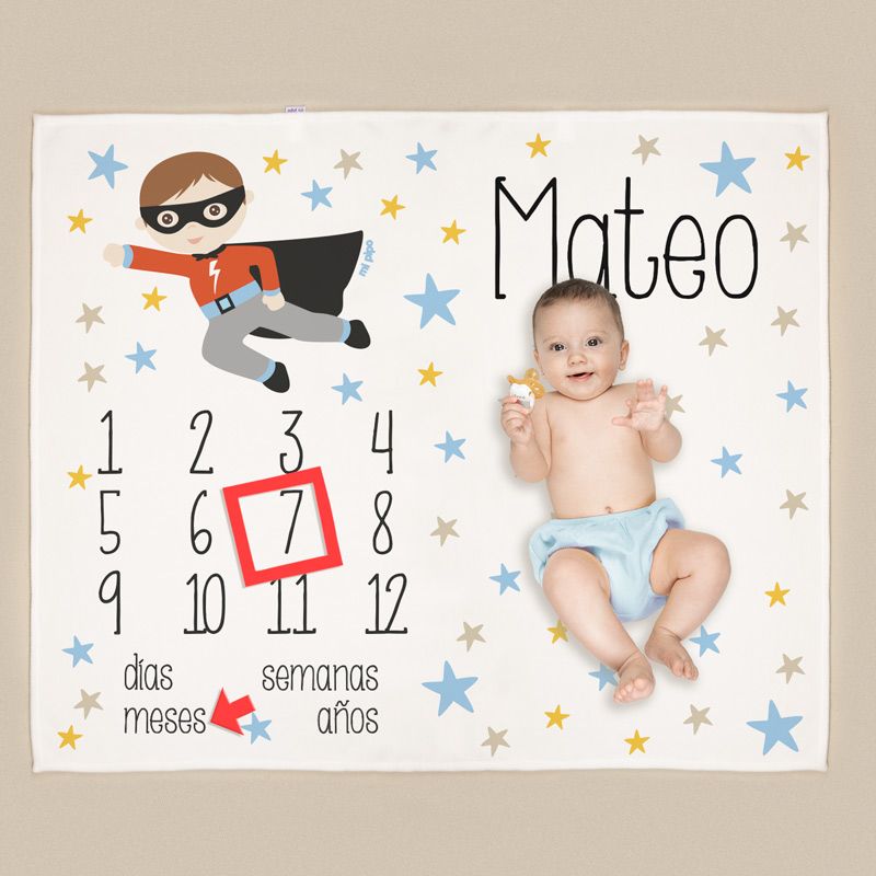 Manta Cumplemes Superhéroe