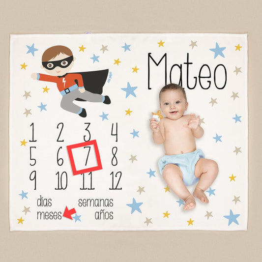 Manta Cumplemes Superhéroe