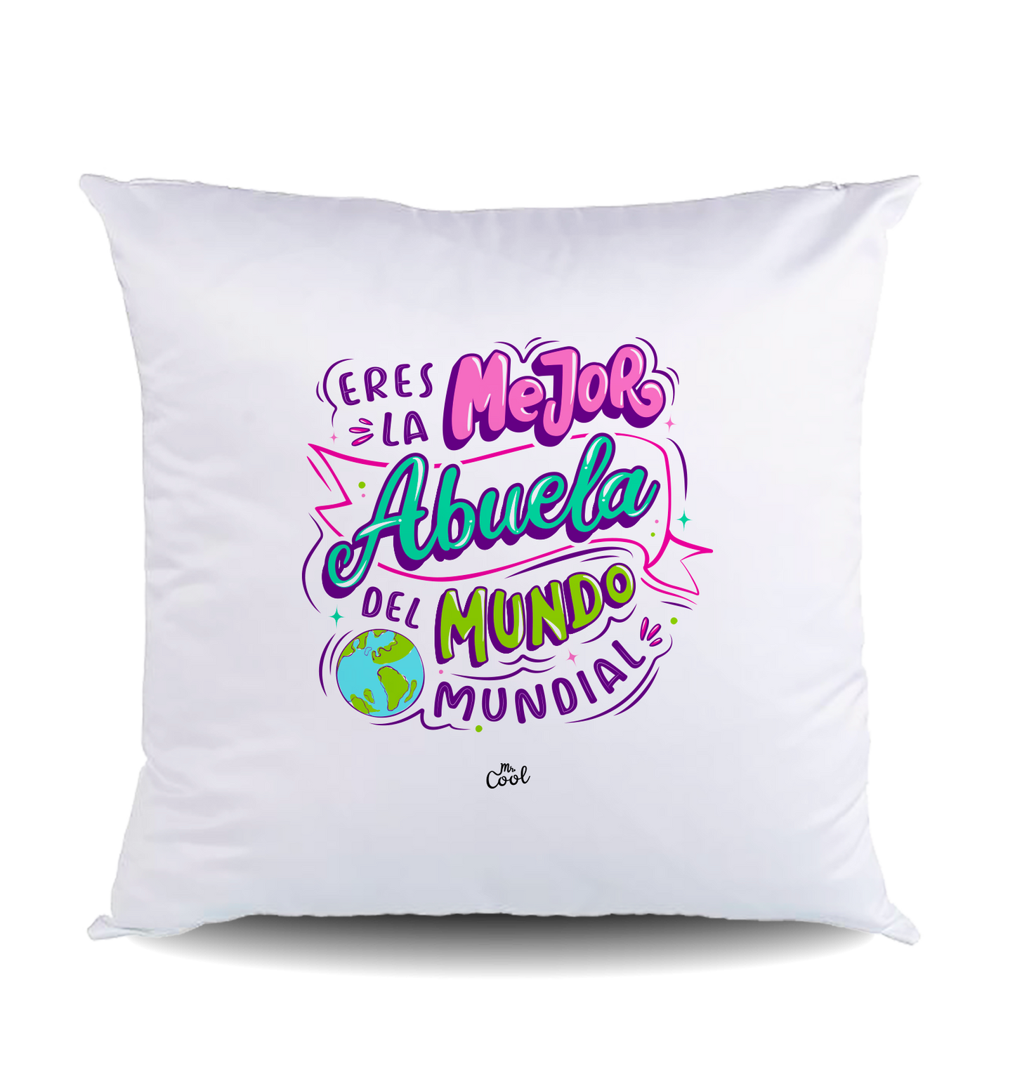 Cojín Poliéster – Eres la mejor abuela del mundo mundial