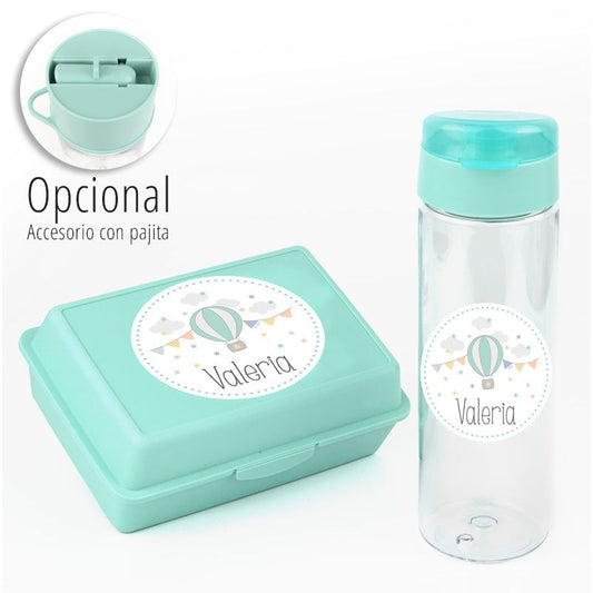 Pack Botella 600ml + Cajita Porta Alimentos