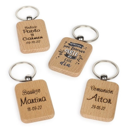Caja regalo llavero madera frases
