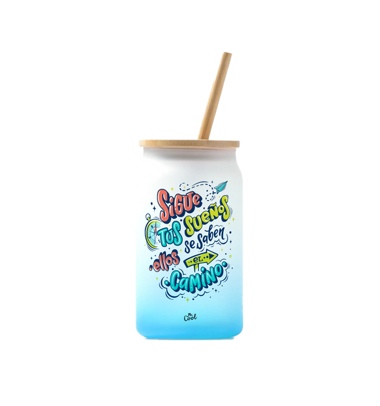 Vaso de cristal – Sigue tus sueños ellos se saben el camino