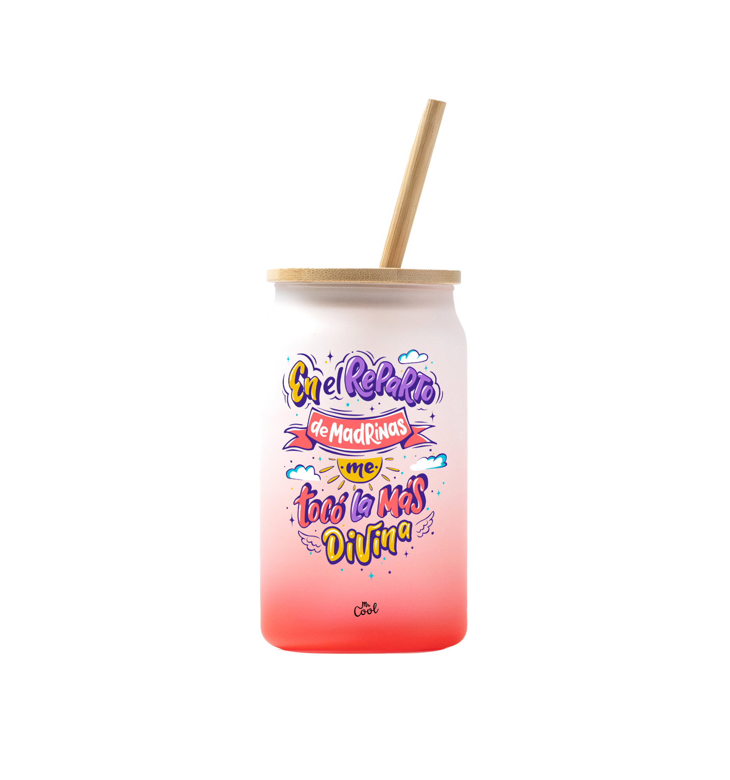 Vaso de cristal degradado – En el reparto de madrinas me tocó la más divina
