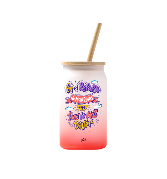 Vaso de cristal degradado – En el reparto de madrinas me tocó la más divina