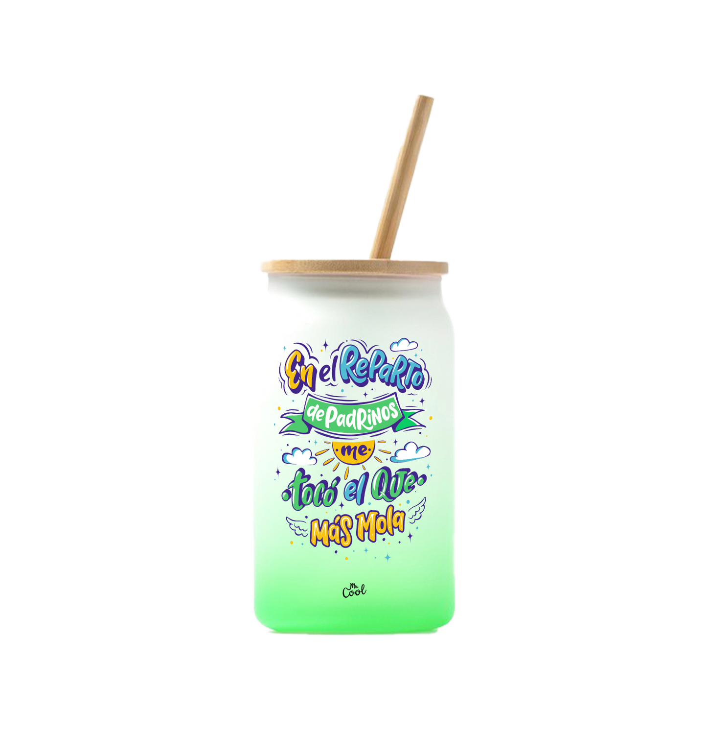 Vaso de cristal degradado – En el reparto de padrinos me tocó el que más mola